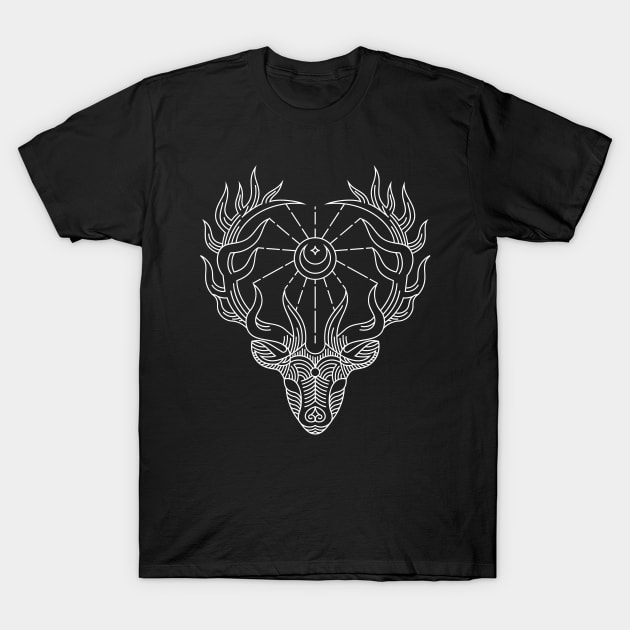 Sacred Wapiti Deer T-Shirt by Skilline